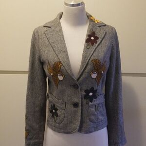 O&G Original & Glamour Blk/Wht Herringbone Jkt. ,M